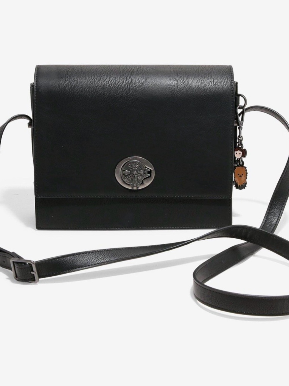 NEW Our Universe Black Star Wars Millennium Falcon Turn Lock Crossbody Purse
